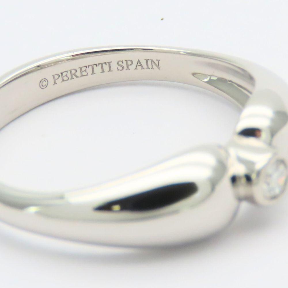 Used TIFFANY&Co. Ring Double teardrop EU#51.5 Pt950Platinum/diamond 4.9g Platinum 1PD