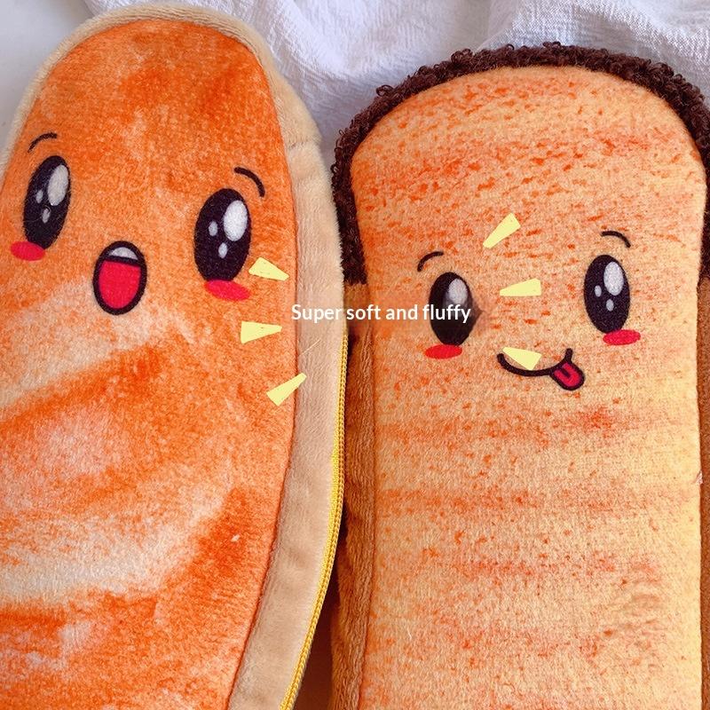 Creative Funny Toast Bread Pencil Case Large Capacity Universal Student Pencil Case Pouch Children Stationery Gift Pencil Case