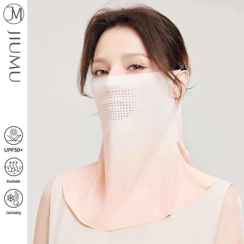 JIUMU Women's Ice Silk Sun Protection Neck Guard Face Mask MM075