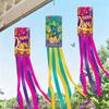 Front Door Diwali Windsock Decoration Hanging Festival Decors with Polyester Fabric and Ribbon Tails for Patio Space