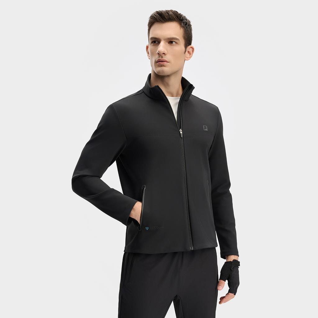 New FILA Fitness Jacket Men's Pitch Black A11M441501FBK