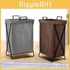 Foldable Laundry Bin With Handles For Dormitory Bathroom Bedroom Use