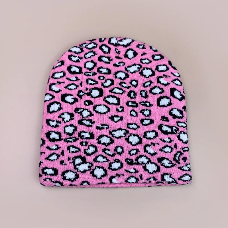 Retro Leopard Speckles Wool Knitted Hats Autumn And Winter Personal Warm Ins Versatile Hip Hop Fashion Y2K Niche Street Beanies