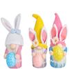 Frohe Ostern Dekoration Gesichtsloser Zwerg Plüschpuppe Mit Hasenohren Osterhase Zwergpuppe Hält Ei Geschenk Für Kinder Mädchen