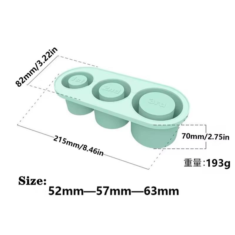 3-Grid Ice Mold For Stanley Cup Silicone Large Capacity Ice Grid Mold Easy Demolding Ice Making Mold Creative Household Ice Mold 6