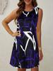 European and American New Summer Round Neck Sleeveless Dress Sexy Fashion Printed Women's Dress