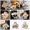 Long-eared Plush Rabbit Pendant Hanging Decoration Stuffed Rabbit Bunny Keychain  Women Girls