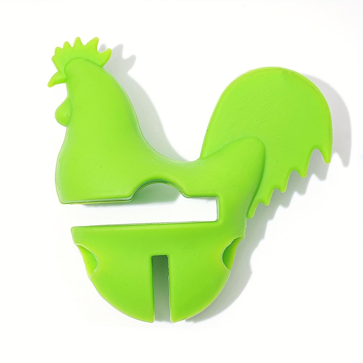 

1 шт. Креативные силиконовые щипцы для кастрюли в форме петуха, подставка для ложки, брызгозащитный кухонный инструмент, многофункциональные щипцы для приготовления пищи, выпечки, сервировки, зелёный