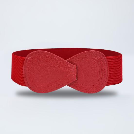 Imitation Leather Women Waistband Dress Shirt Top Versatile Belt Women Elastic Waist Cover Daily Dress Decoration