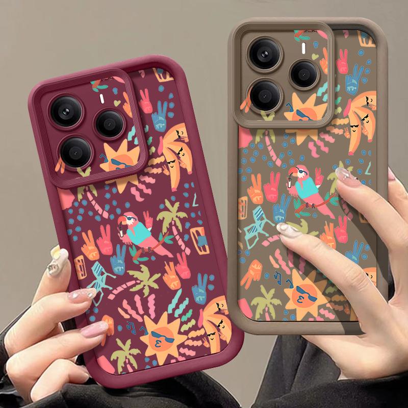Colorful Cartoon Pattern Case For Xiaomi Redmi Note 14 13 Pro 5G 4G 12 11 Funda Xiaomi 14T 13T 11T Pro Shockproof Bumper Silicone Cover