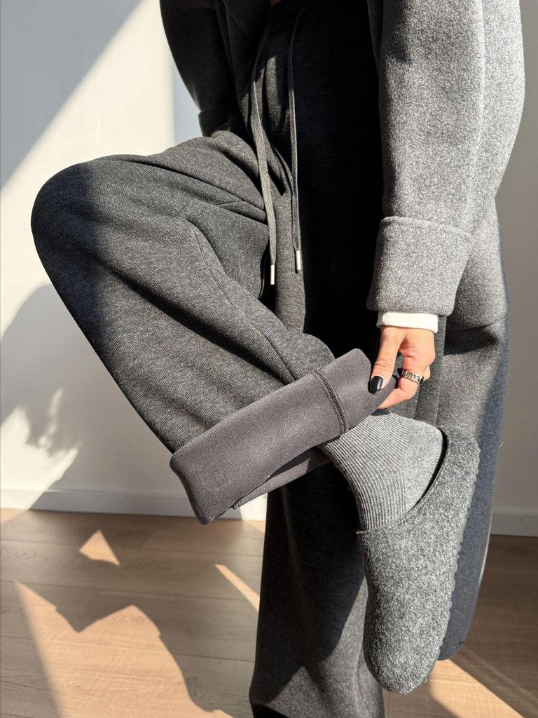 Aixuan White Wool Acetate Wide-Leg Pants: 2025 Autumn/Winter Women's Casual Draped Trousers