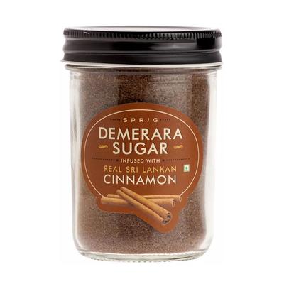 Rohrzucker Demerara mit Zimt aus Sri Lanka (175 gr), Demerara-Zucker, angereichert mit echtem Zimt aus Sri Lanka, Zweig