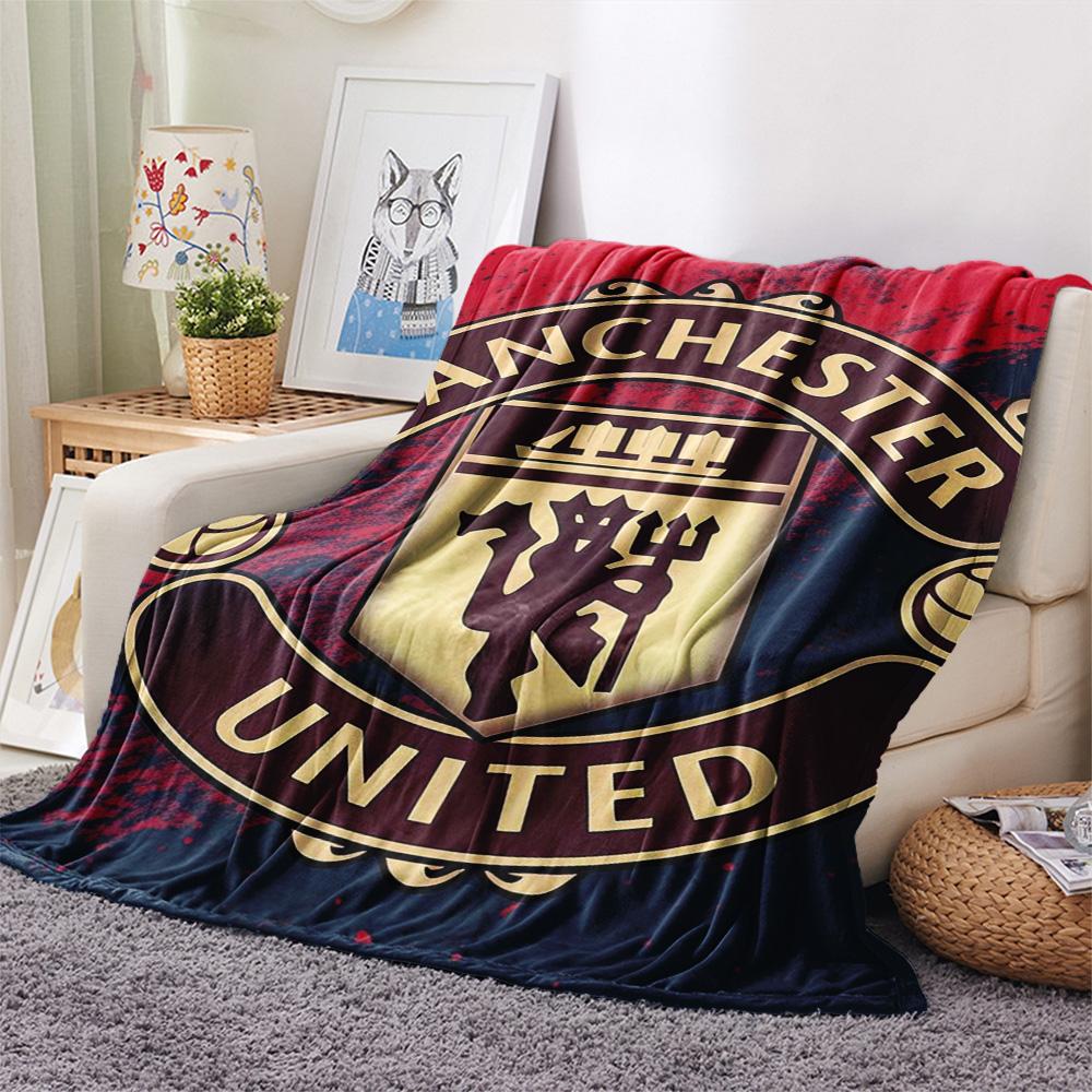 Man Utd Print FlAannel Blanket, High Quality Comfortable for All Seasons, Home Decor, Warmth and Comfort