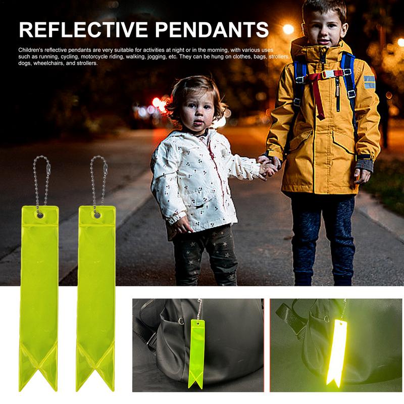 10pcs Backpack Reflector Child Safety Reflective Pendants Waterproof Children's Reflector Highly Visible Night Walking Safety