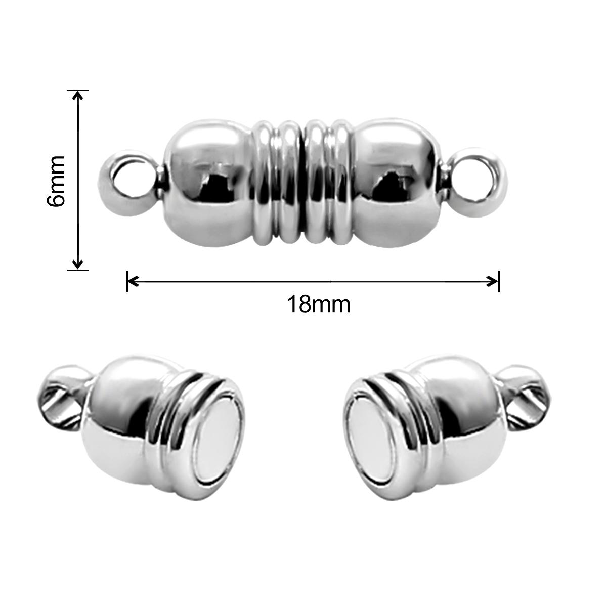 

2 комплекта/сумка, сильные магнитные родиевые застежки, разъемы, подходят для браслетов, ожерелье для DIY, аксессуары для изготовления ювелирных изделий 18x6mm роман серебряный