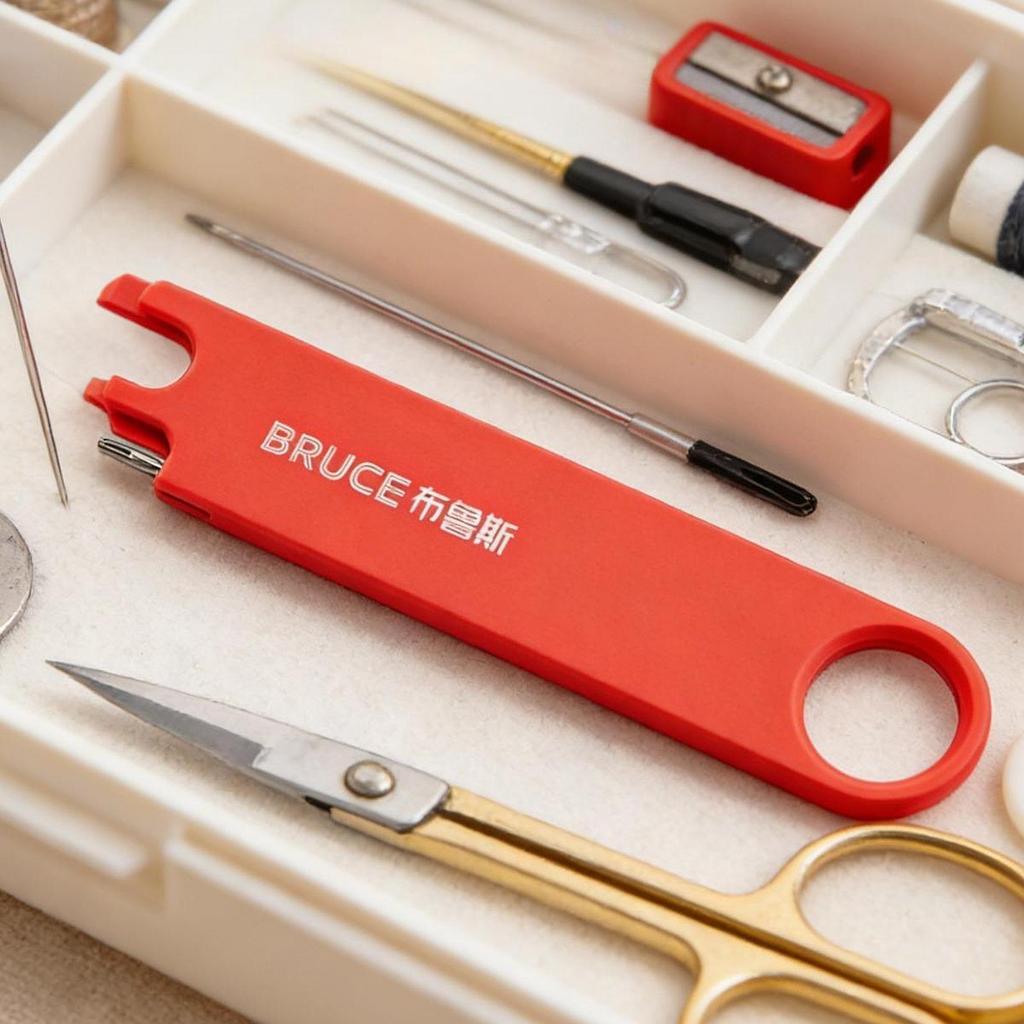 Sewing Threader Wire Threading Device Accessories with Measuring Ruler Hand Tool for