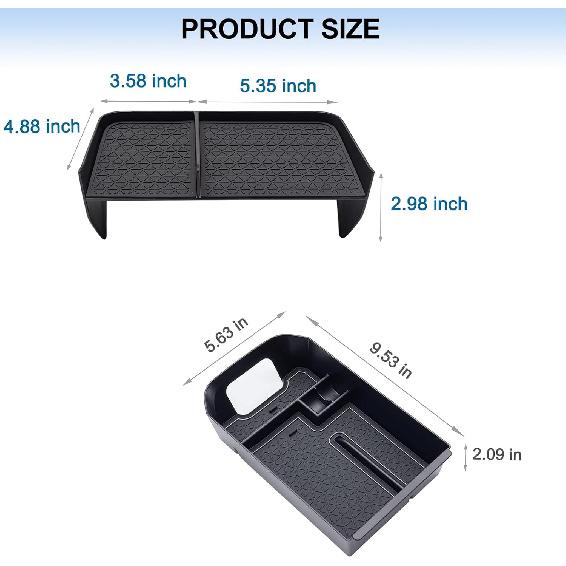 JDMCAR Upgraded Center Console Organizer Compatible With Toyota RAV4 2025 2024      Interior Accessories, Gear Shift Storage Tray Secondary Box Ert