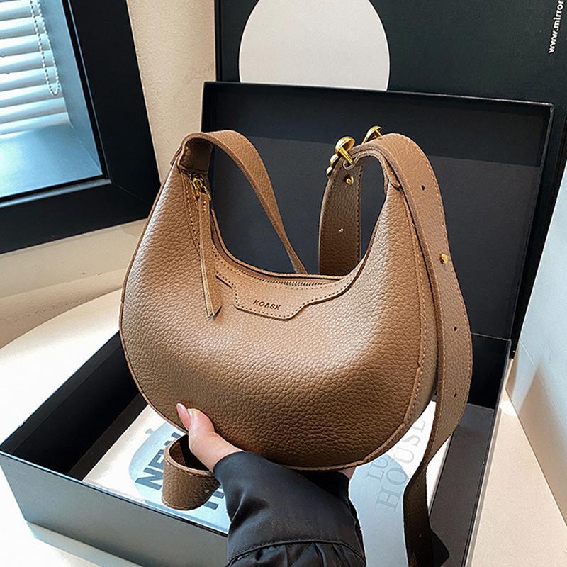 

FLYING STARS Fashion Crescent Bag Niche Design Handbag Women s Pu Leather Single Shoulder Crossbody Armpit Bag 23cmX18cmX7cm
