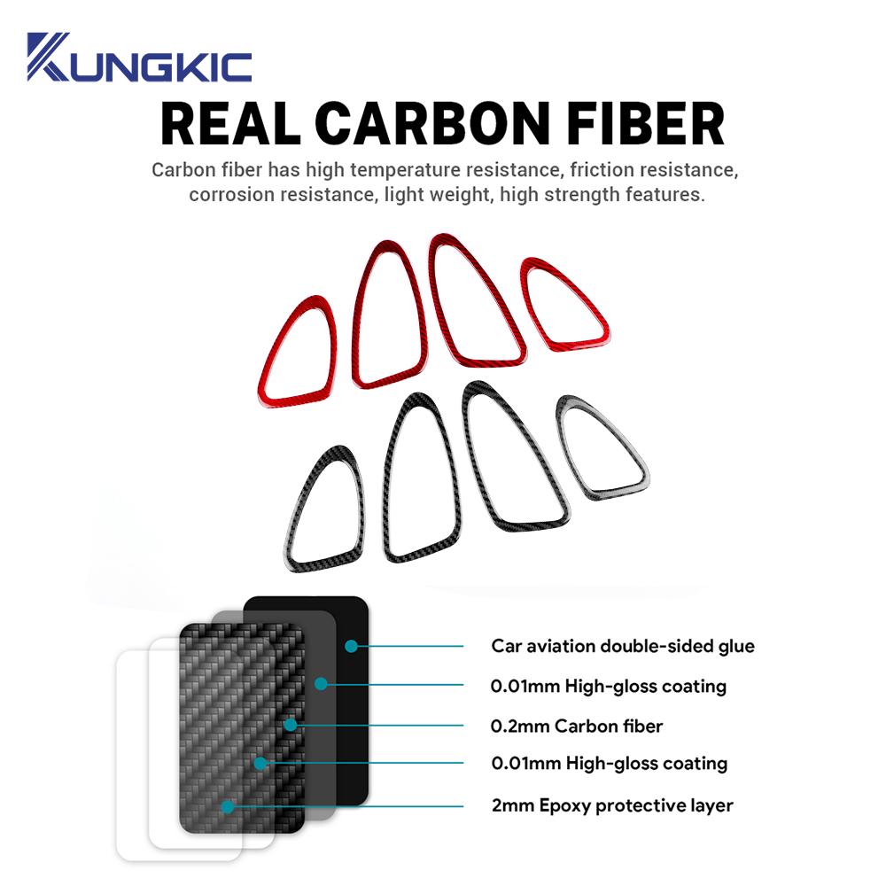 Real Soft Carbon Fiber Sticker For Seat Ibiza 6j 2009 2010 2011 2012 2013 2014 LHD RHD Car Inner Door Handle Panel Accessories