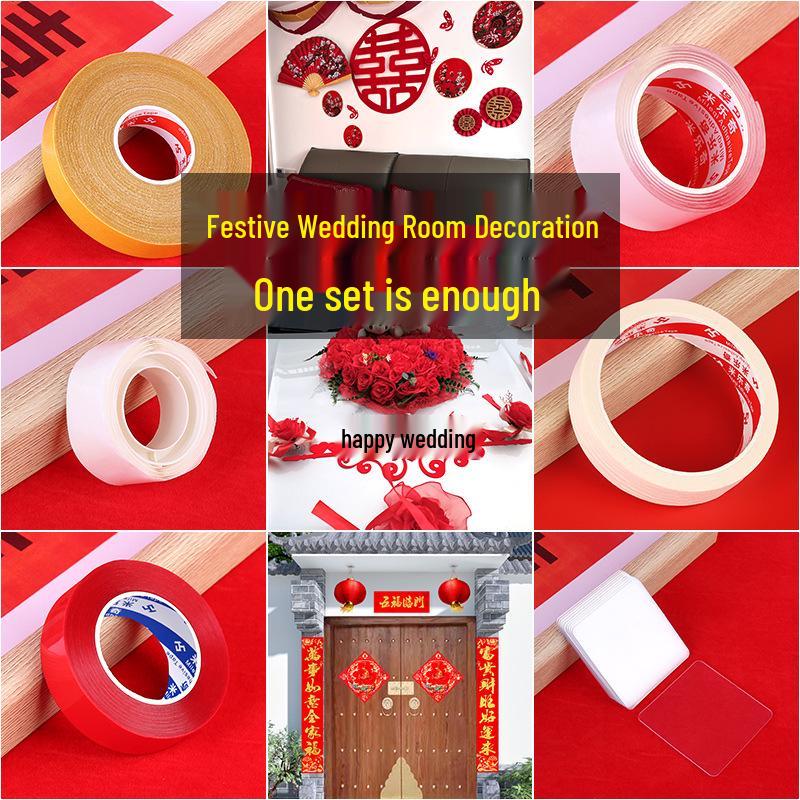 Wedding Room Decor Nano Tape: Double-Sided, No Residue, Wall-Safe Balloon Dot Glue