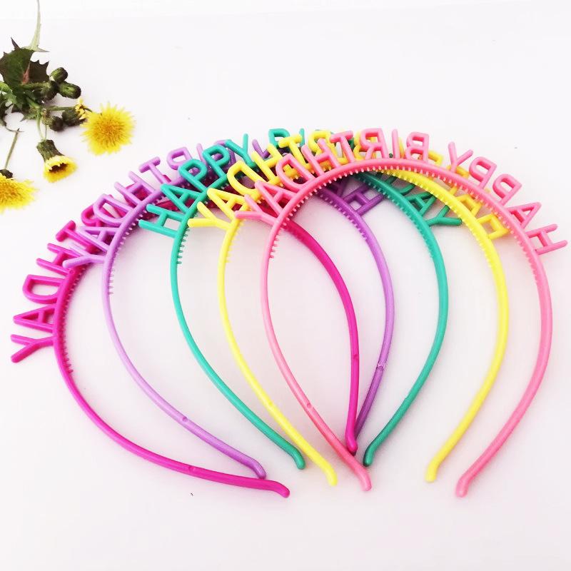 Korean Color Happy Birthday Headband Hat Happy Birthday Children Baby Adult Photo Decoration