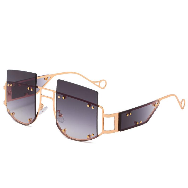 JYL Sunglasses Men Cross Border Uv Protection Rimless Square Use 17241 A-17728
