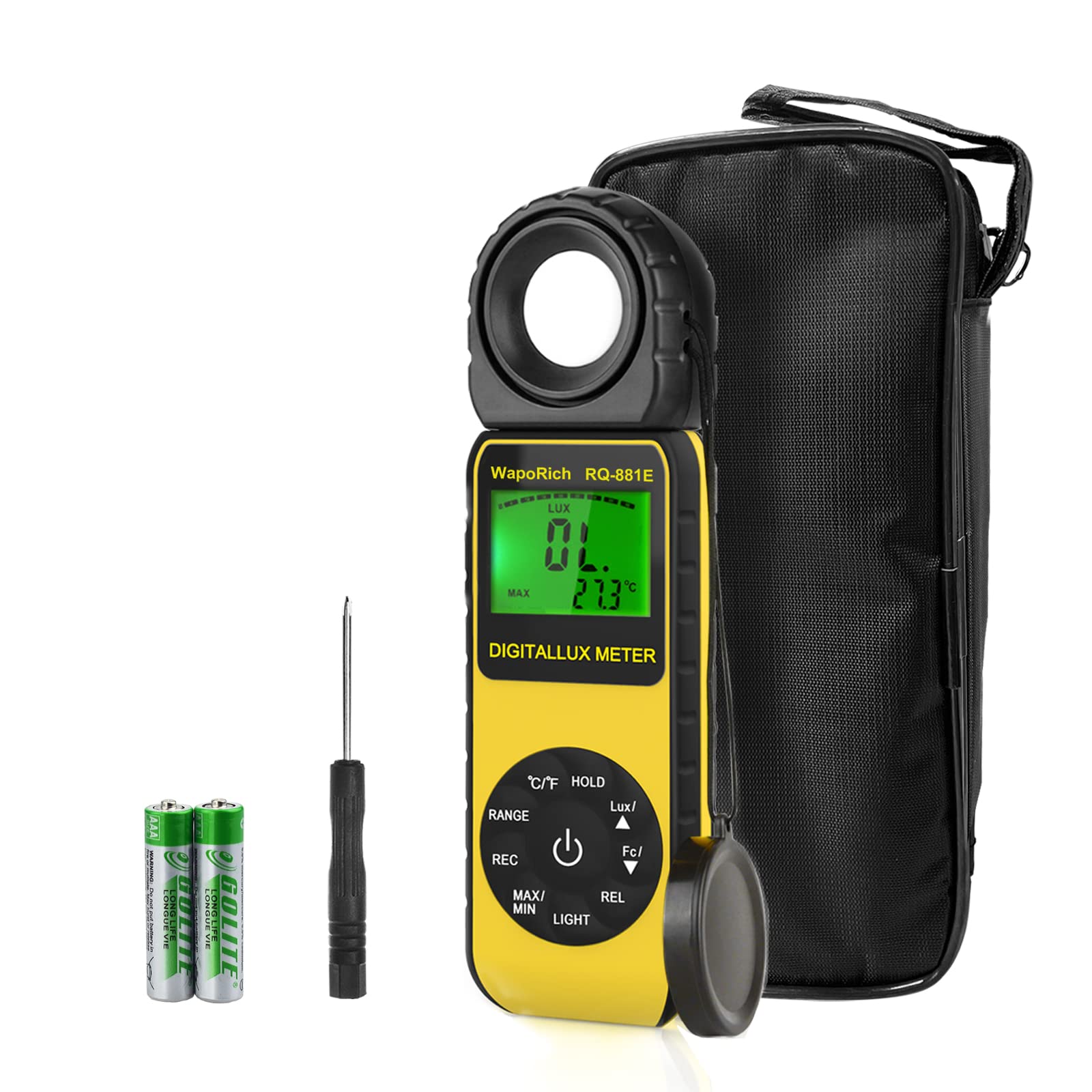

Illuminance Meter, JIS Standard, Photometer RQ-881E, Tester, Illuminance Meter, Photometer, JIS Standard, Maximum Reading 3999 (1-300,000 Lux), High-P