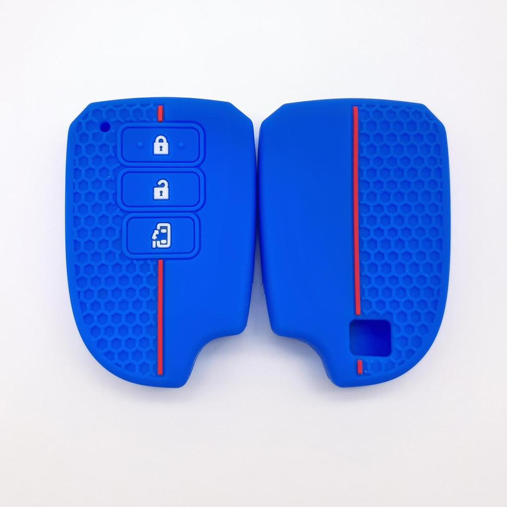 3-Button Electric Door Key Silicone Case for Toyota Vios, Yaris, Ractis, & Hiace.