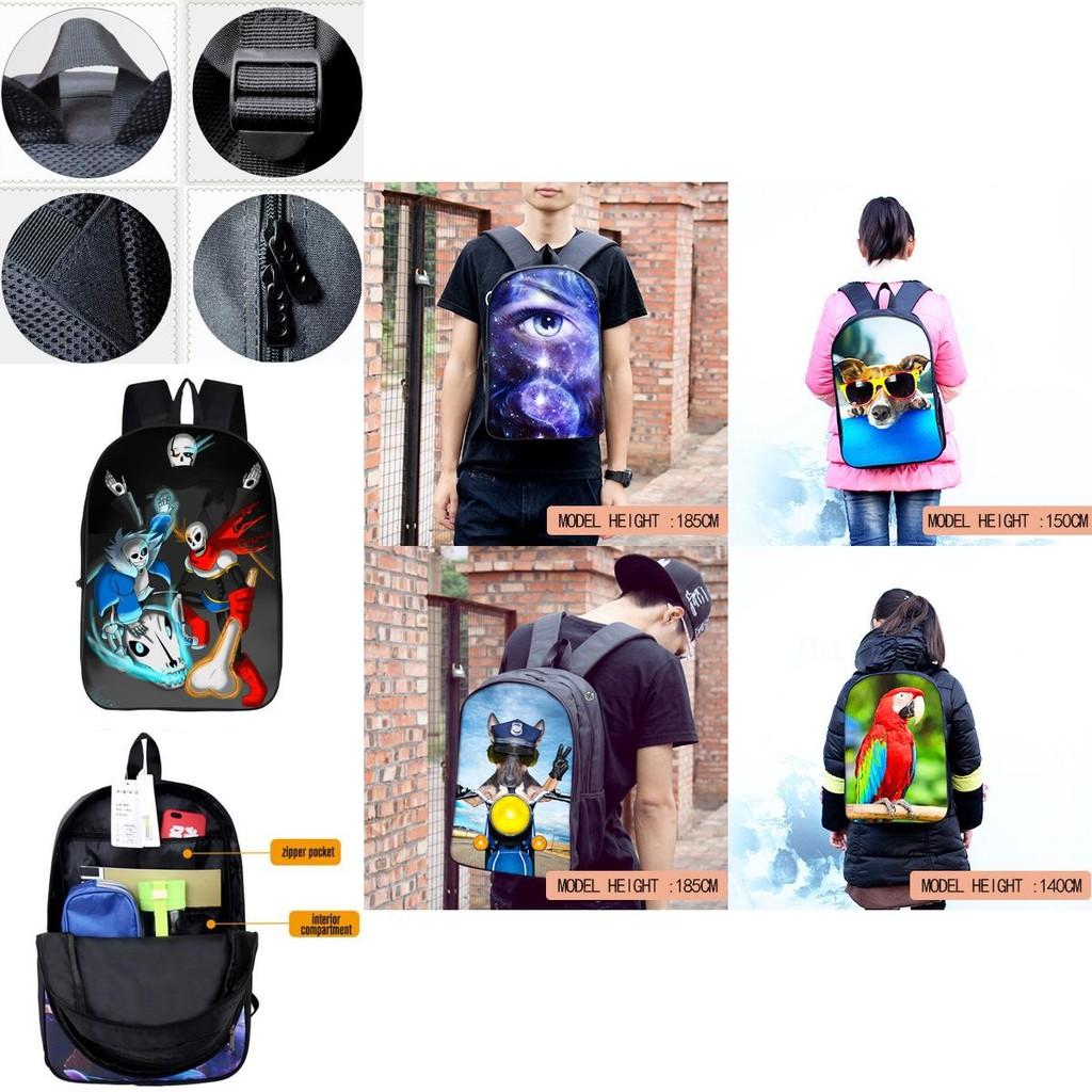 Zaino Trendy Undertale Sans Per Bambini Con Spallacci Imbottiti Regolabili E Ampio Spazio