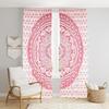 BLESS INTERNATIONAL Beautiful Indian Bohemian Psychedelic Hippie Ombre Window Curtain Panels for Bedroom, Living, Balcony (Pink Omra)