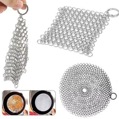 Nettoyage de Cuisine Nettoyant Acier Inoxydable Éponge Grattante Réutilisable Filet de Lavage Détartrant pour Casseroles Outil de Nettoyage pour la Maison