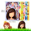 6 Photos/package of Blue Princess Face Swap Cartoon Parent-child Interactive Puzzle Handbook DIY Puzzle Stickers
