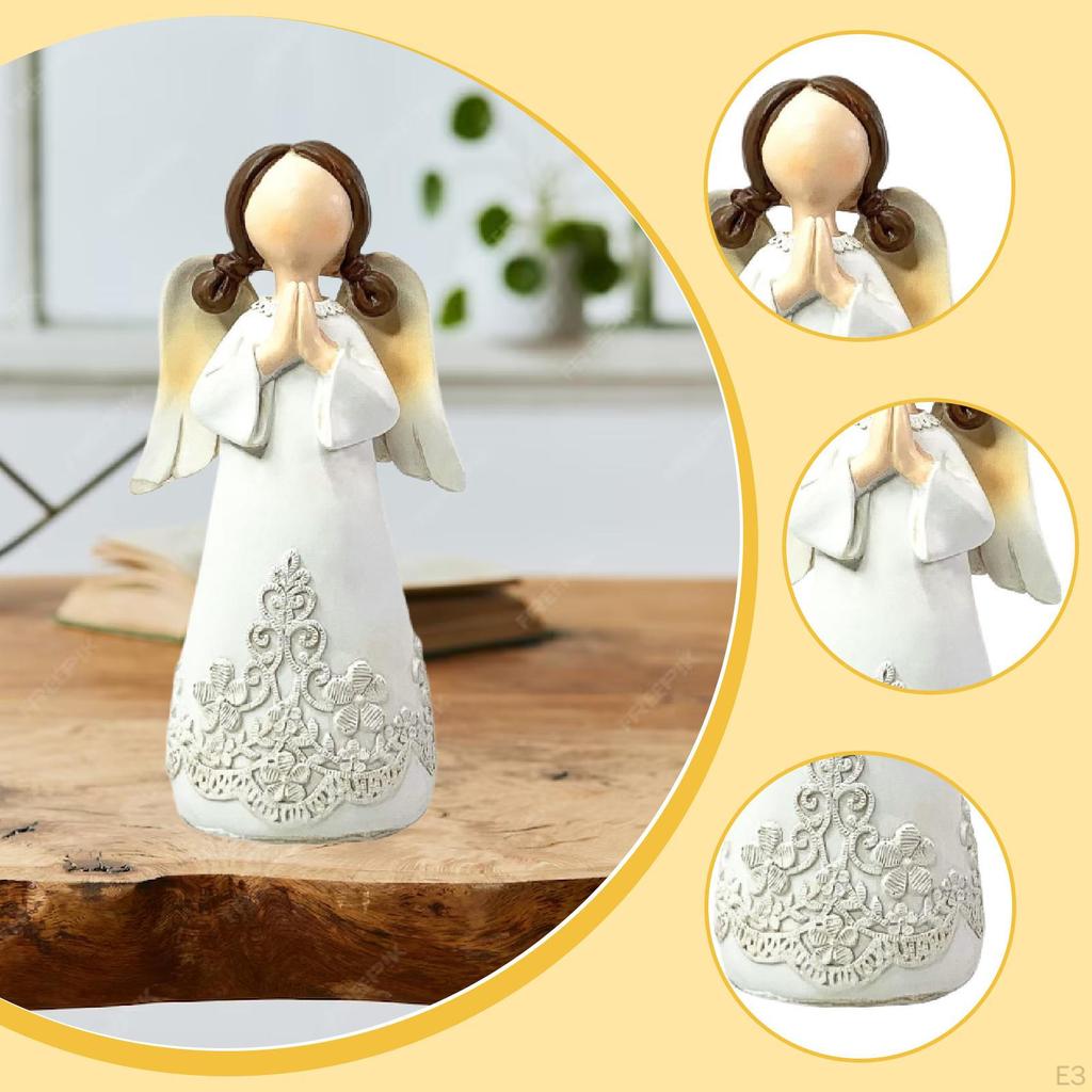 Engel Statue Figur Sammlung Harz Skulptur Desktop Ornament für Büro Wohnzimmer