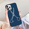 Hairdresser Barber Scissors Phone Case for iPhone 17 Air 16 16e 15 Plus for Apple 13 11 12 14 Pro Max Cover Coque Fundas