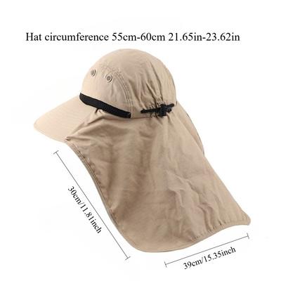 Men's Outdoor Fishing Hat Summer UV Protection Sun Hat Quick Dry Breathable Bucket Hat for Hiking Camping Cycling Travel