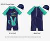 Boys' Dinosaur Sun Protection One-Piece Swimsuit (Small/Medium, Quick-Dry)