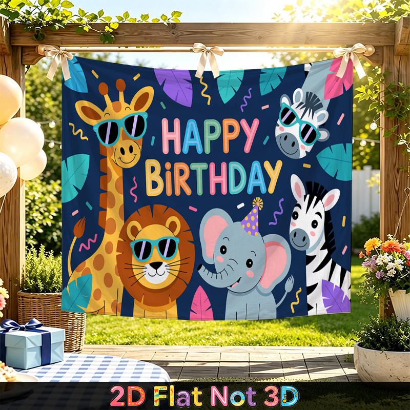 Party Backdrop Birthday Safari Photo Booth Background Front Door Decor