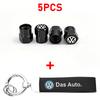 For VW Passat Touareg Magotan Golf 6 7 8 Polo Tiguan GTI Logo Car Tire Wheel Valve Caps Cover Key Chain Ring Keychain Accessory