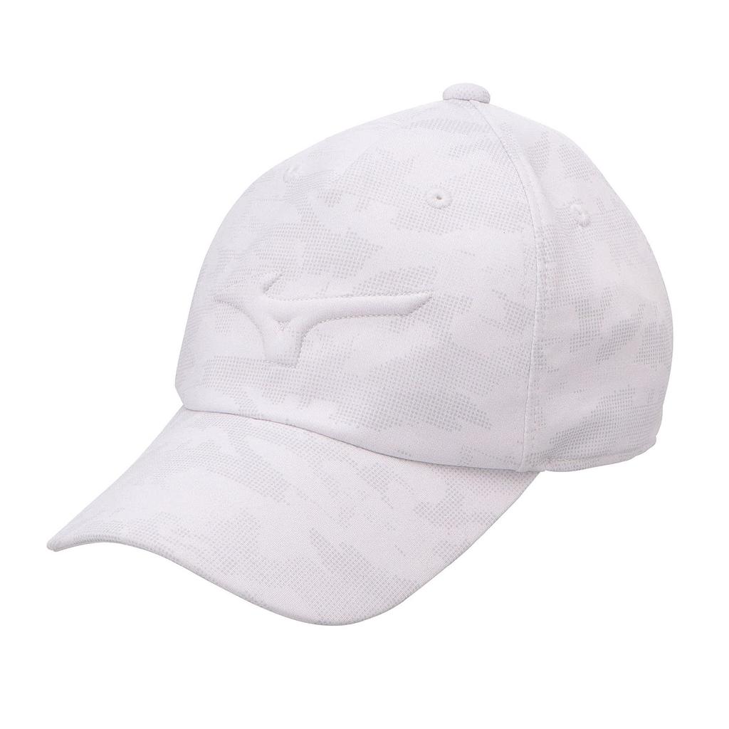 Mizuno RB Logo Print Golf Cap Free Size Men's (E2MW1504), White/Gray,