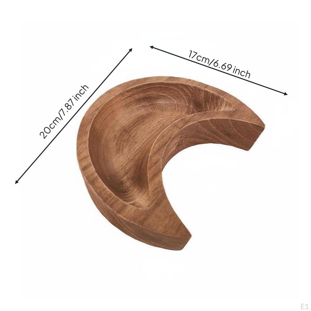 MoonShaped Tray Versatile Moon Decorative Display Dish for Tabletop, Living Room, Dining Table