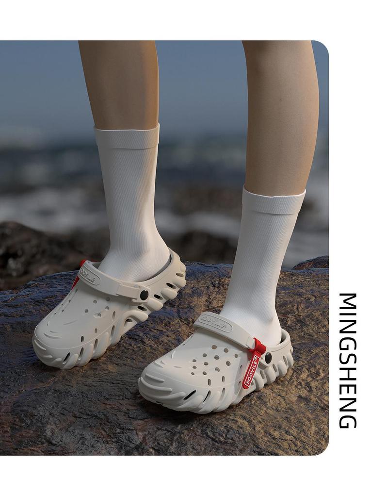 Sandálias Masculinas para Exterior Antiderrapantes com Biqueira Fechada - Resistentes ao Desgaste, Sola Macia Sapatos de Praia