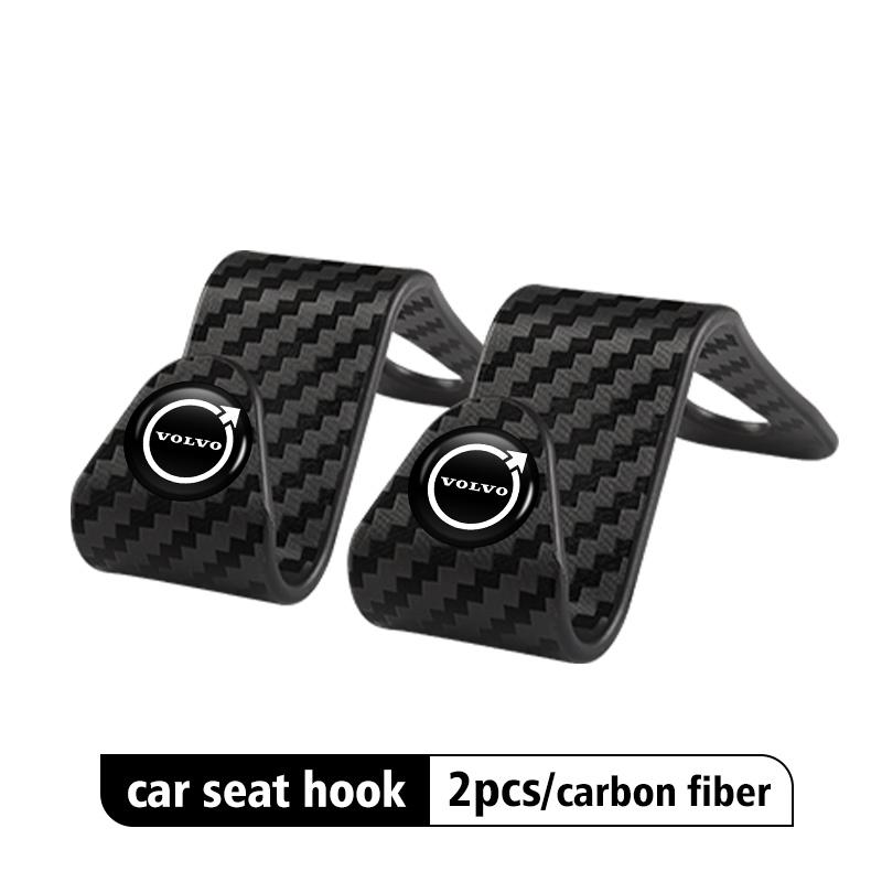 juchq4 Car Seat Holder Hanging Leather Hook Car Interior Accessories For Volvo XC90 XC60 C30 S60 C70 XC40 V40 XC70 V70 V60 S80 S90