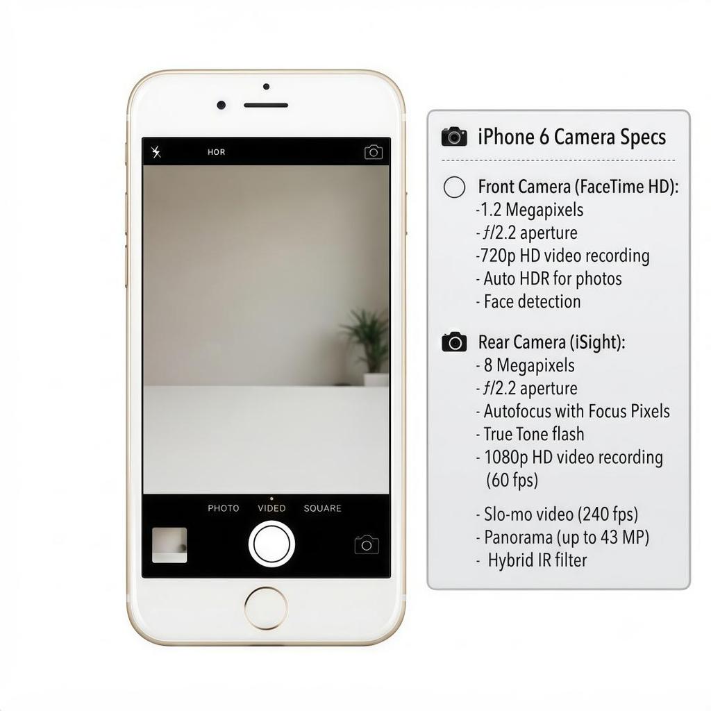 Apple iPhone 6 16GB ROM Gold/Black/Silver - 4G LTE Smartphone Unlocked Mobile Phone - Refurbished