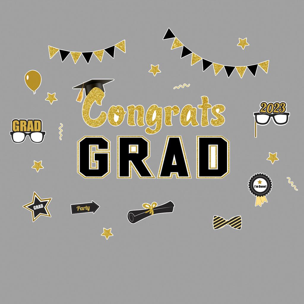 Car Sticker Magnetic Decal Graduation Cap Decoration Refrigerator Magnet Garage Door Bumper Sticker Reflective Car Decor