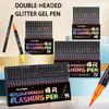 Night Visible Double Ended Art Marker Consistent Ink Flow Acrylic Marker Pen Safe for Creative Activities