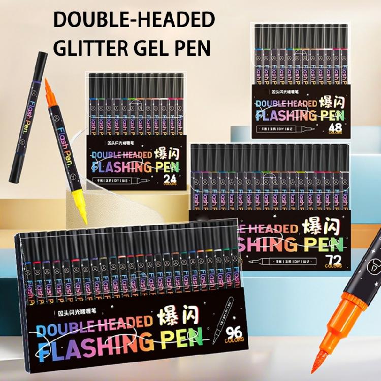 Night Visible Double Ended Art Marker Consistent Ink Flow Acrylic Marker Pen Safe for Creative Activities