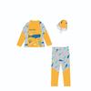 2026 Boys' Sun Protection 3-Piece Swimsuit Set: Long Sleeve, Long Pants, Swim Cap - Sizes S, M, L