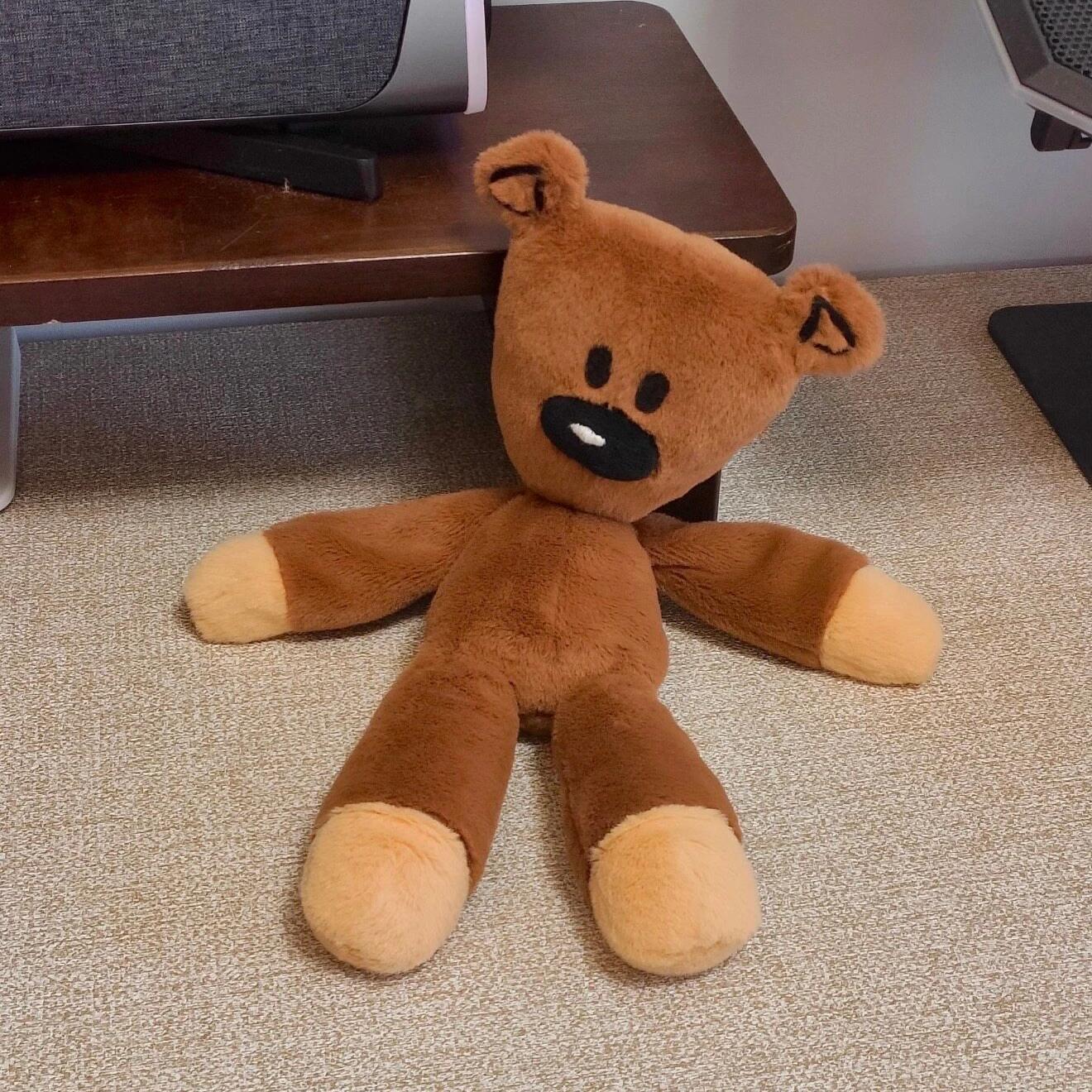 Entzückender Herr. Bean Bear Kuscheltier Weicher Flauschiger Braunbär Puppe Stofftier Bär Kuschelkissen Sofa Bett Heimdekoration 110cm
