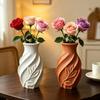 Reusable Silicone Resin Mold Easy Cleaning Leaf Pattern Vase Molds for Flower Pots Handmade Jewelry and Art Crafts