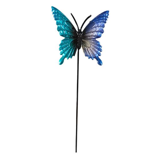 12 Inch Butterfly Garden Stake Decorative Metal Butterfly Stake Outdoor Colorful Butterfly Yard Art for Lawn Porch Pathway Yard Patio Plant Pot Decor